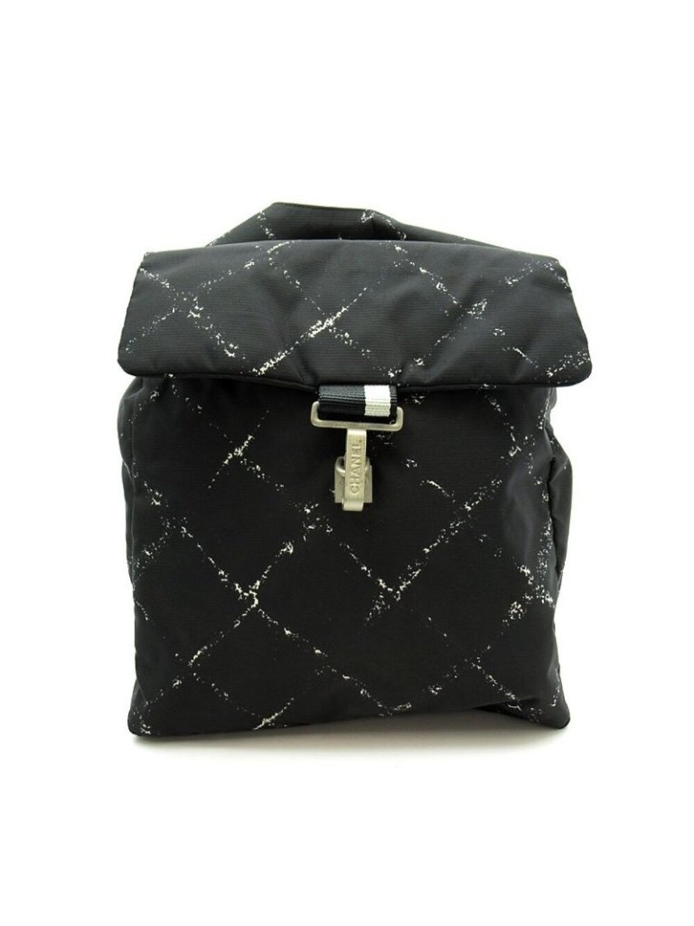 Chanel Travel Line Backpack Nylon Black